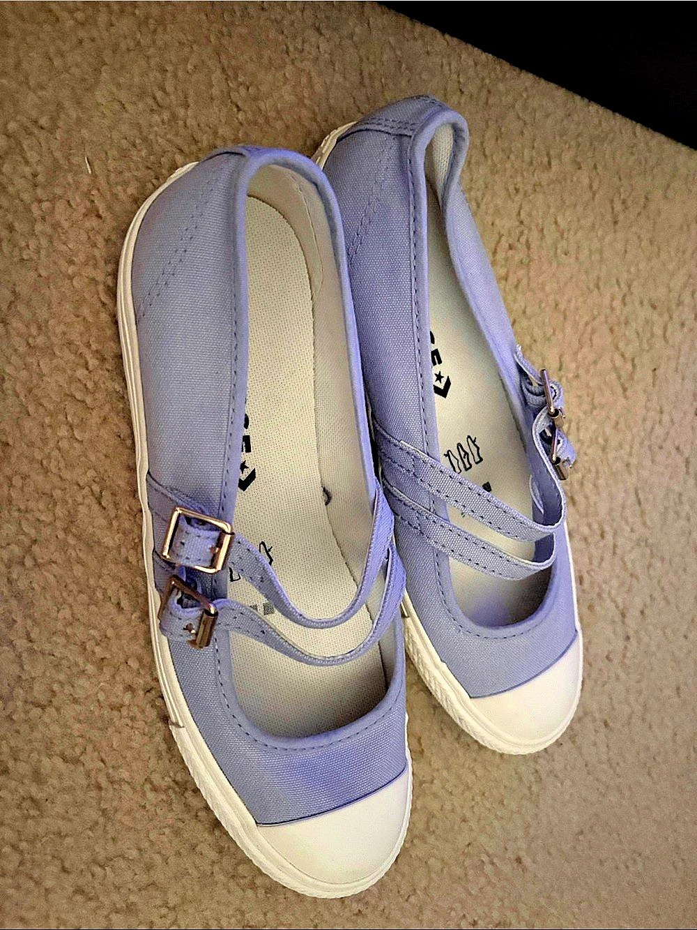 Converse Chuck Taylor All Star Dainty Mary Jane Purple & White US 7 Like New